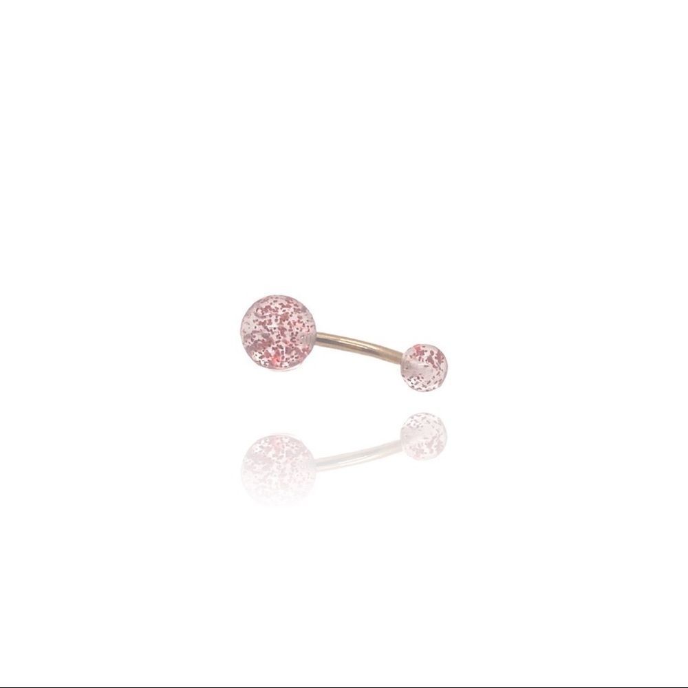 Belly ring in glitter